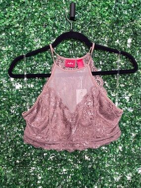 Daytrip dusty rose Lace High-Neck Bralette